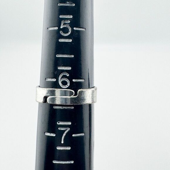 Vintage Caviar Oval Ring Silver Tone Adjustable Retro Brutalist - Picture 5 of 5